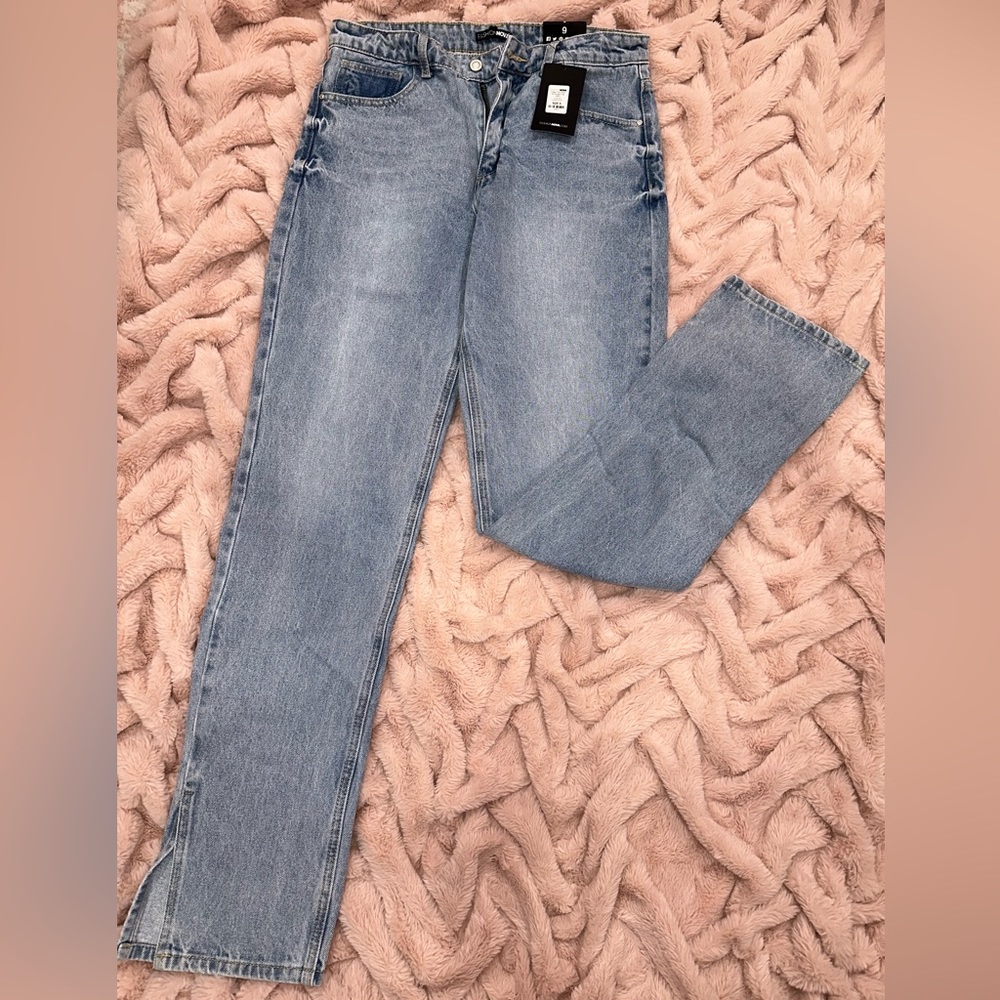 Straight Leg Jean w/ slit NWT